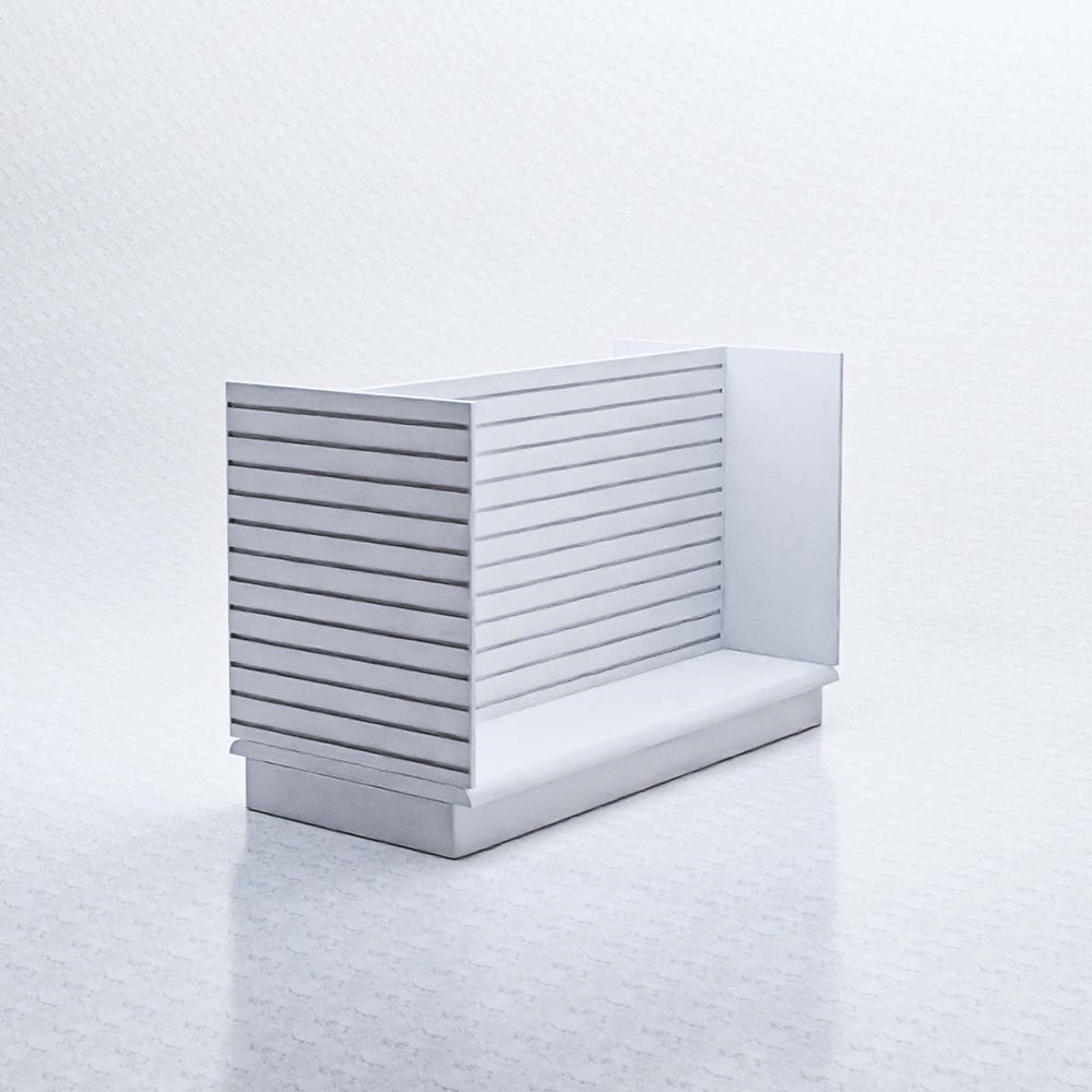 H Unit Slatwall Display White