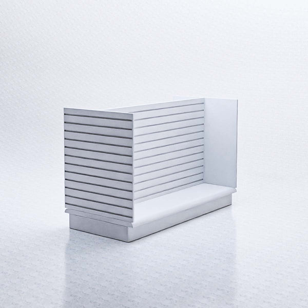 H Unit Slatwall Display White