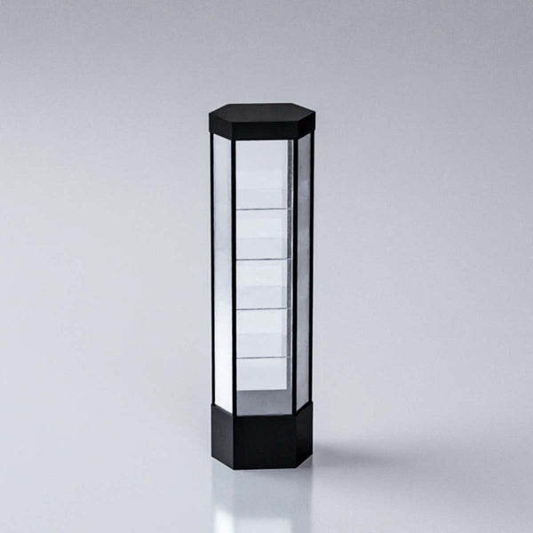 HEXAGON LIGHTED TOWER SHOWCASE 25"(L) x 22"(W) x 73"(H)