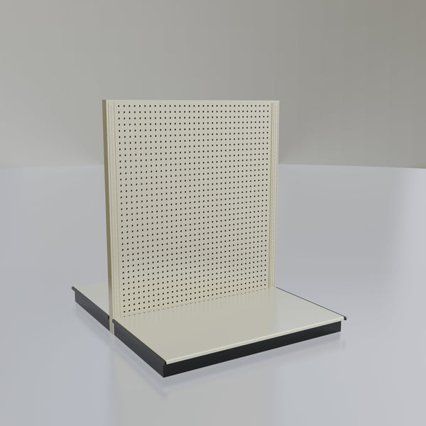 Lozier Shelving Double-Sided Starter Unit, platinum 48W 54H 35D