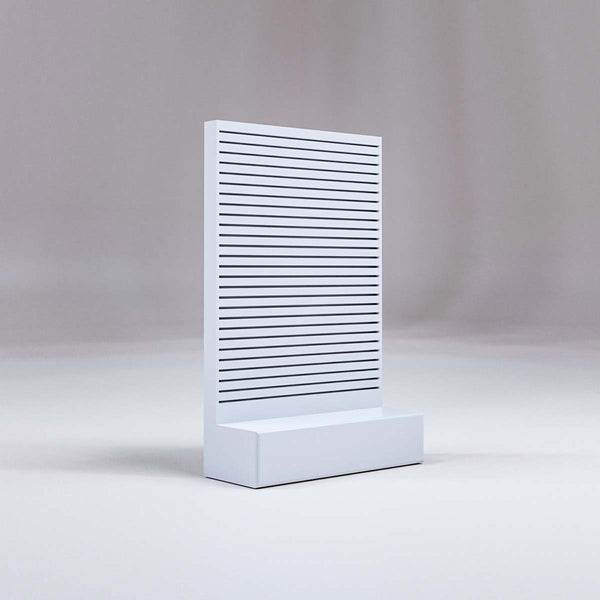 L-Shaped Slatwall Display White