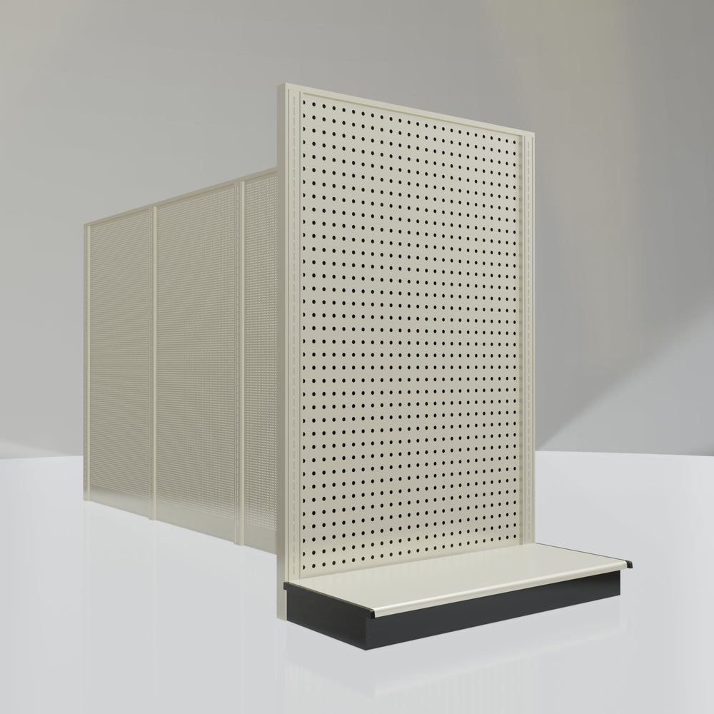 Lozier Shelving End Cap Unit, platinum 36W 54H 16D