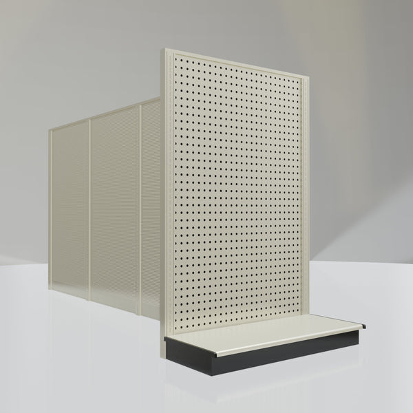 Lozier Shelving End Cap Unit, platinum 36W 54H 16D