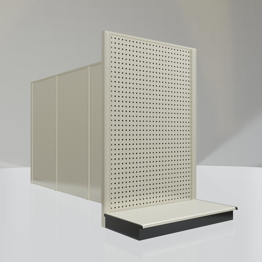 Lozier Shelving End Cap Unit, platinum 36W 54H 19D