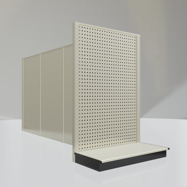 Lozier Shelving End Cap Unit, platinum 36W 54H 19D