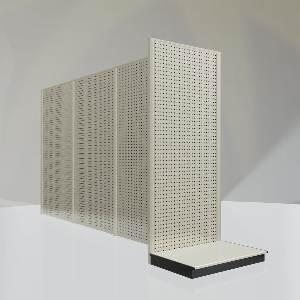 Lozier Gondola Shelving End Cap platinum 36W 84H 25D