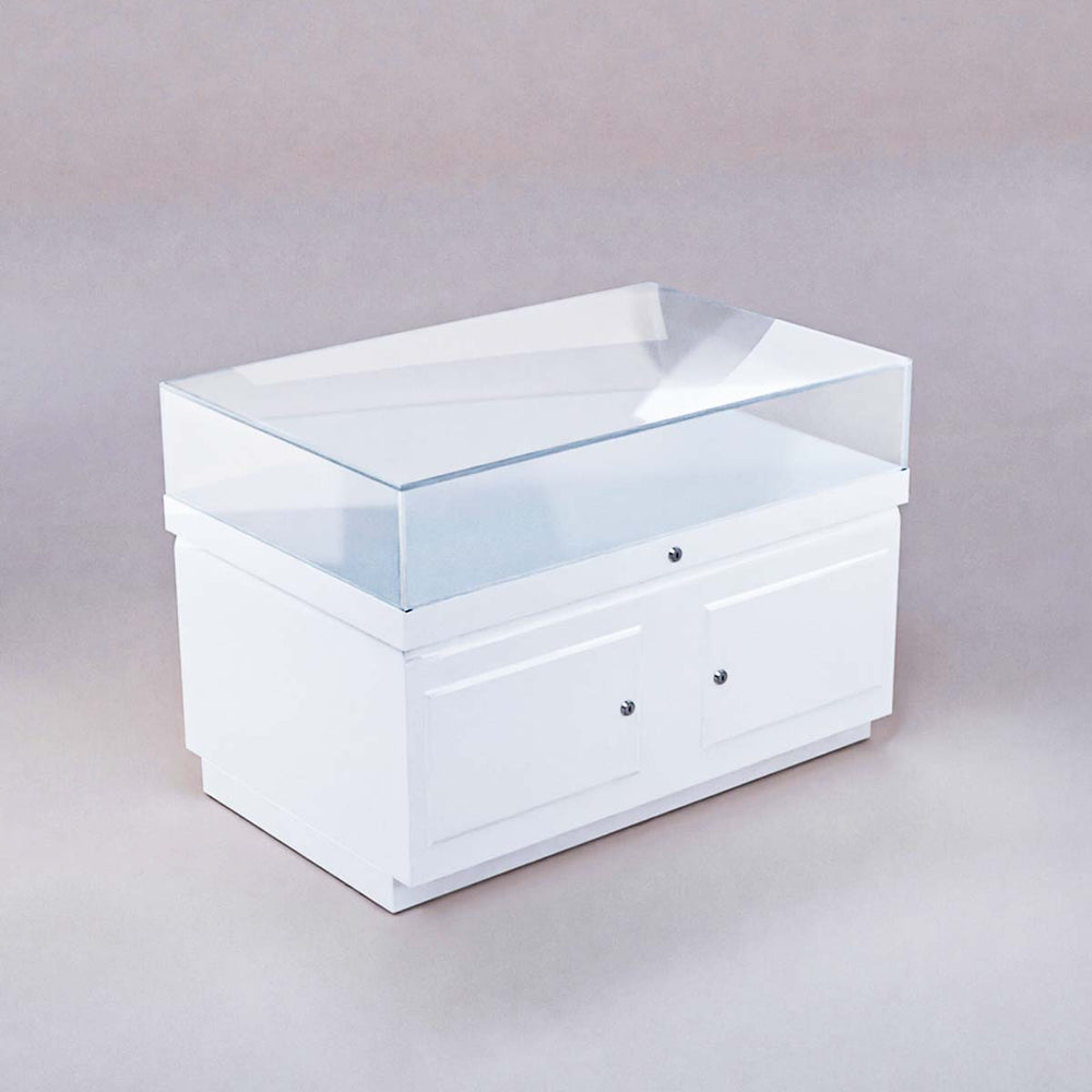 WHITE JEWELRY DISPLAYS 48"L x 23"D x 37"H
