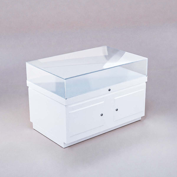 WHITE JEWELRY DISPLAYS 48"L x 23"D x 37"H