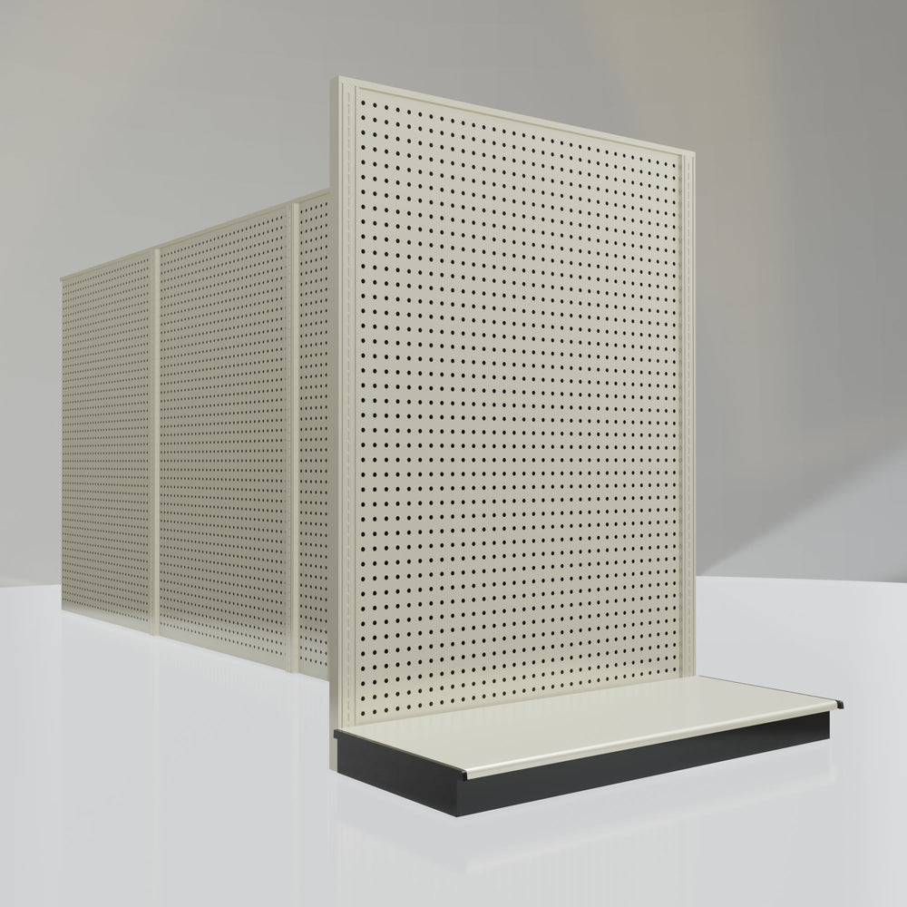 Lozier Gondola Shelving End Cap platinum 48W 60H 22D