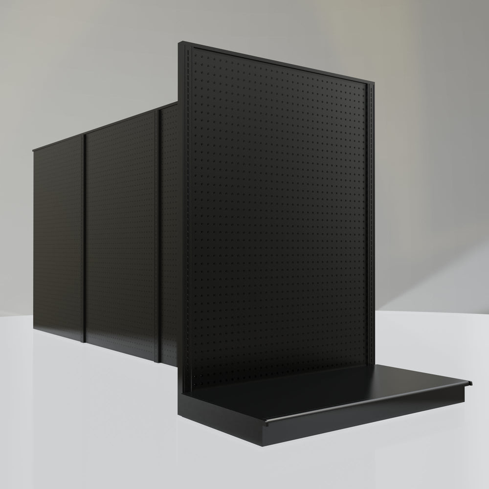 Lozier Gondola Shelving End Cap Black 48W 60H 25D