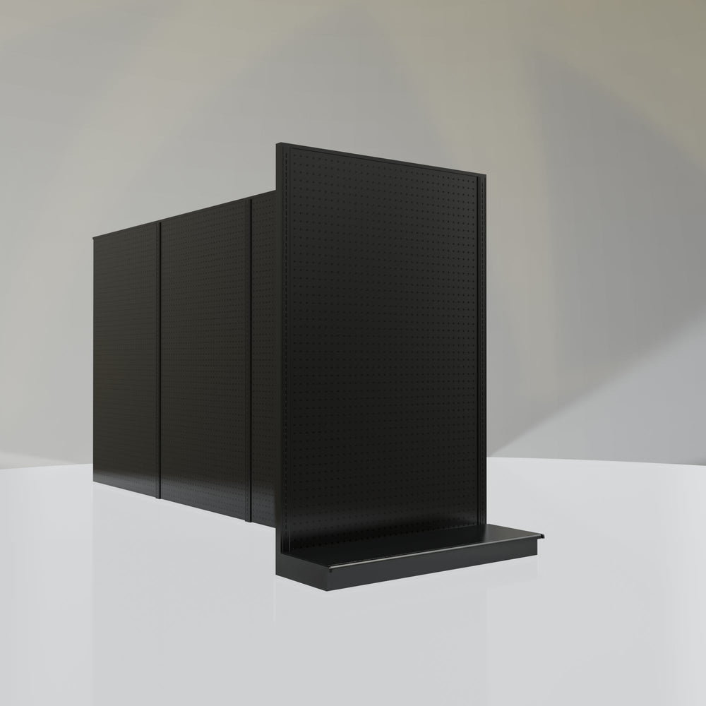 Lozier Gondola Shelving End Cap Black 48W 72H 16D