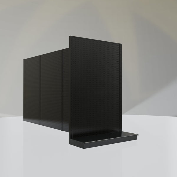 Lozier Gondola Shelving End Cap Black 48W 72H 19D