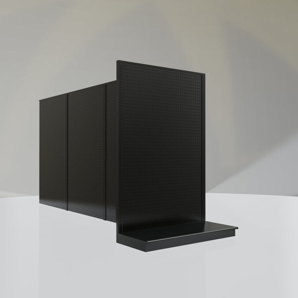 Lozier Gondola Shelving End Cap Black 48W 72H 22D