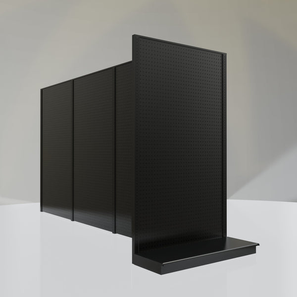 Lozier Gondola Shelving End Cap Black 48W 84H 19D