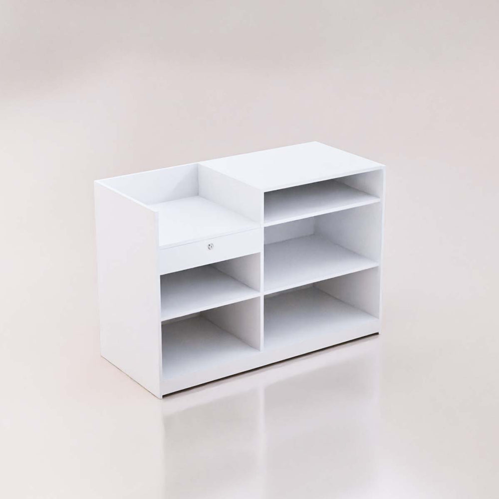 CASH WRAY REGISTER COUNTER WHITE 48"L x 18"W x 38"H