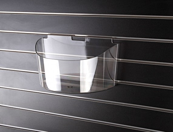 Acrylic Molded Arc Bin for Slatwall