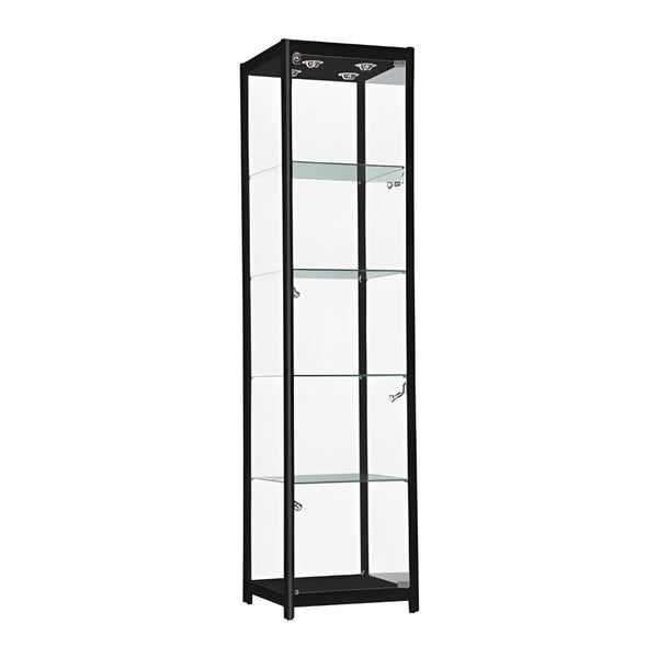 BLACK ALU FRAMED SHOWCASE-19"L x 19"W x 78"H