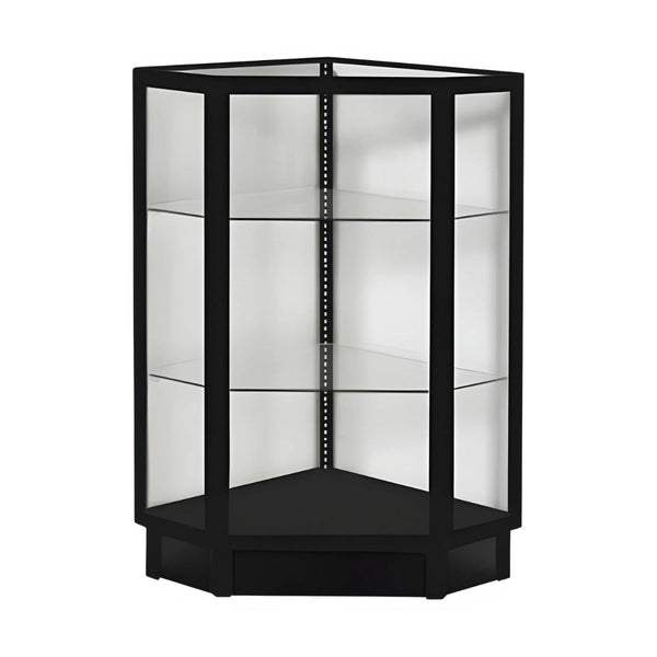 BLACK PENTAGON CORNER 20"(W) X 38"(H) x 20"(D)