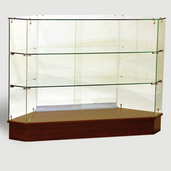 Full Vision Corner Show Case 42" Square x 38" H