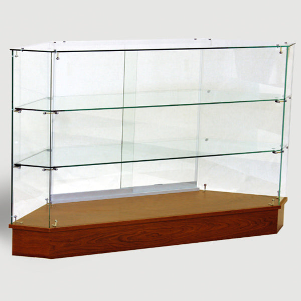 Full Vision Corner Showcase 42" Square x 38" H
