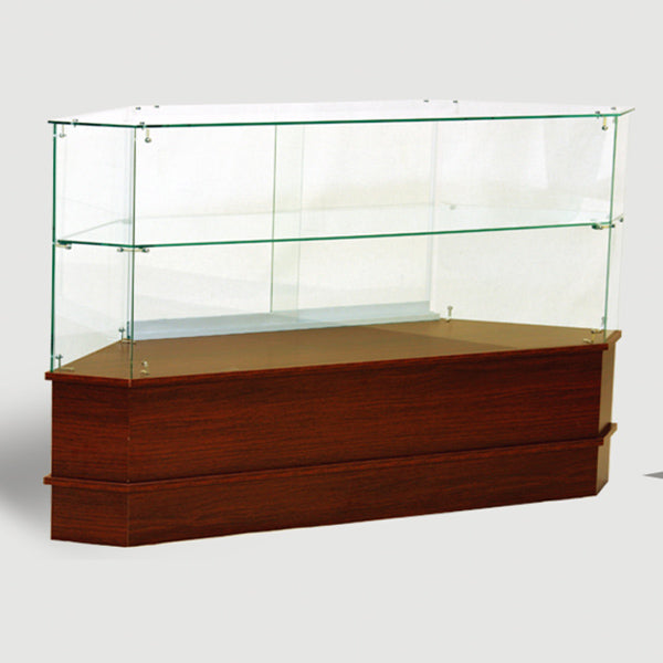 Half Vision Corner Show Case 42'' Square x 38"H