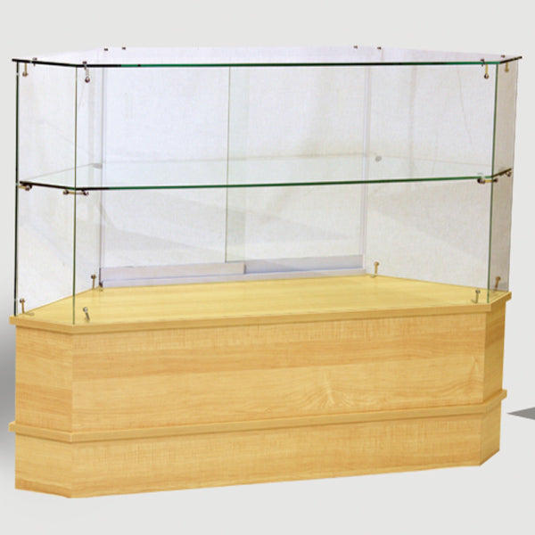 Half Vision Corner Show Case 42'' Square x 38"H