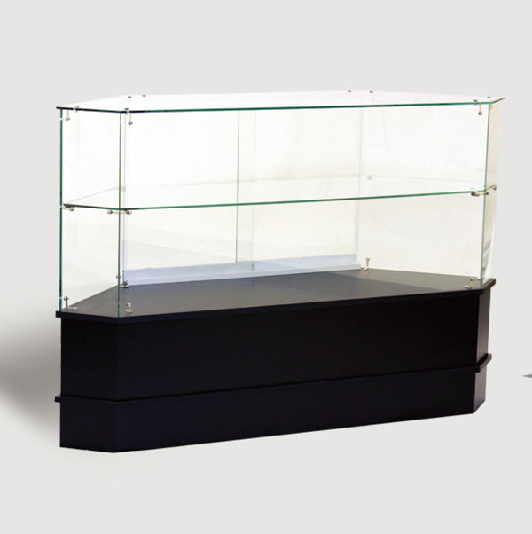 Half Vision Corner Show Case 42'' Square x 38"H