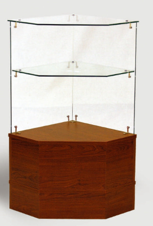 Half Vision Pentagon Corner Case 38" H x 18" W x 18" L