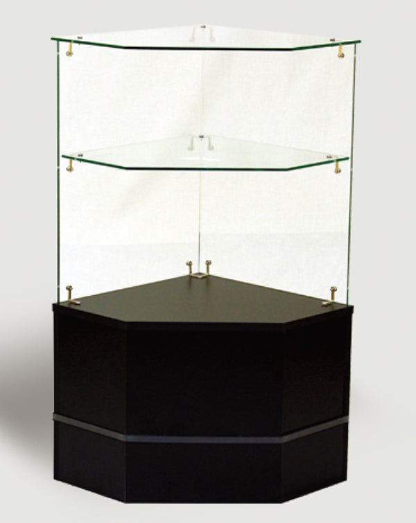 Half Vision Pentagon Corner Case 18'' Square x 38''H