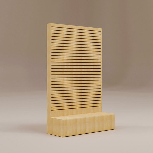 L-Shaped Slatwall Display Maple