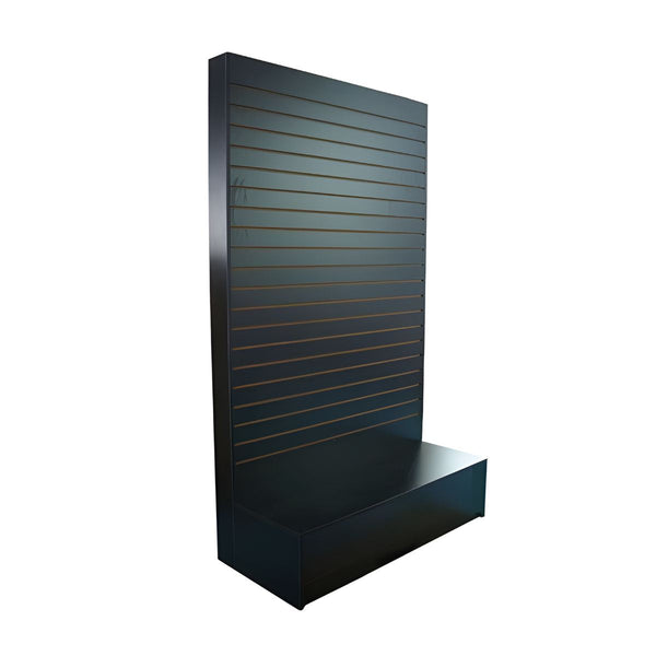 L-Shaped Slatwall Display Black
