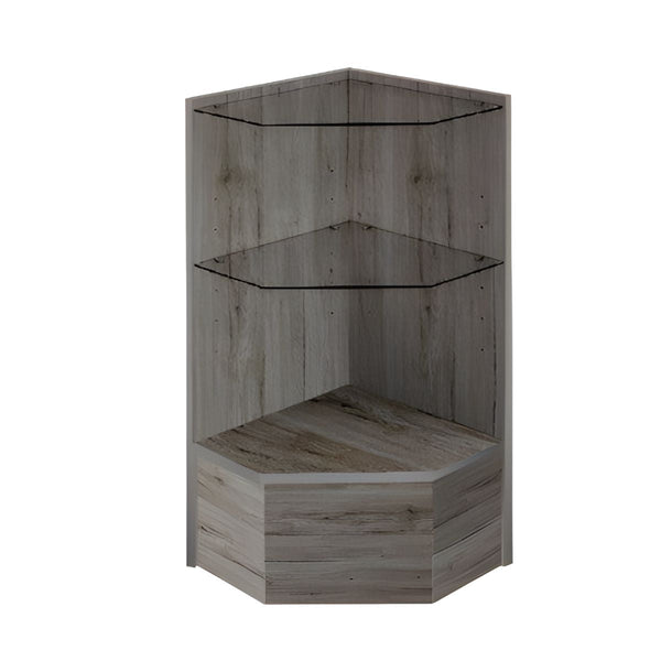 PENTAGONAL CORNER RUSTIC GRAY 18"(L) x 18"(W) x 38"(H)