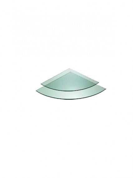 Quarter Round Tempered Glass Shelf
