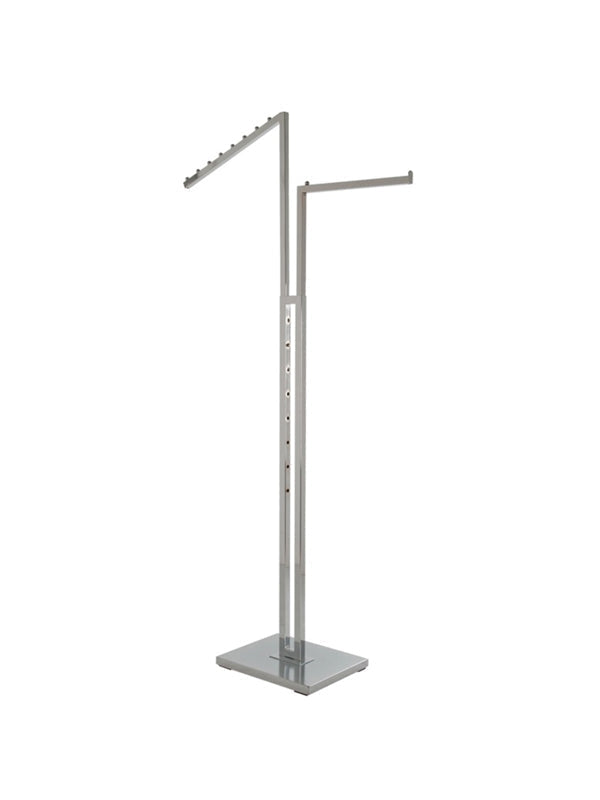 2-Way Rack with Straight & Slanted Arms SQ. tube-2 way