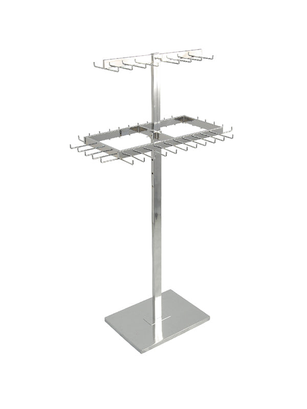 2-TIER RECTANGULAR RACK ADJUSTABLE FROM 49" TO 58"