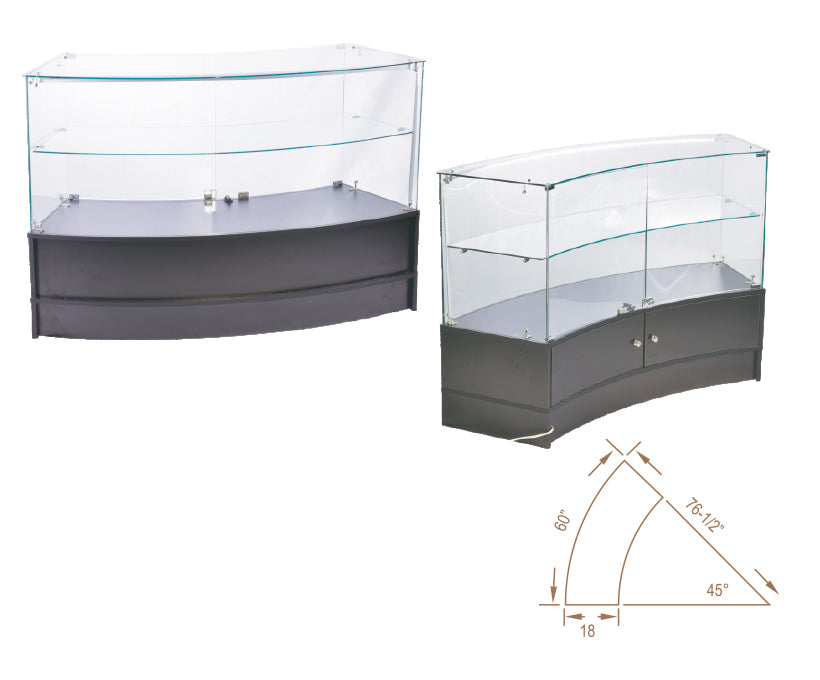 45° CURVE HALF VISION SHOWCASE Black