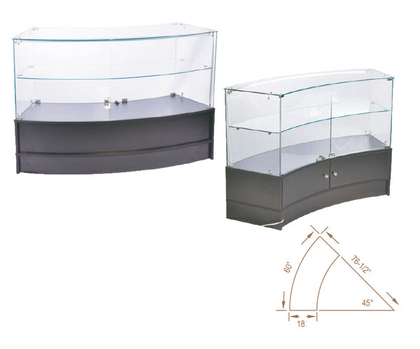 45° CURVE HALF VISION SHOWCASE Black