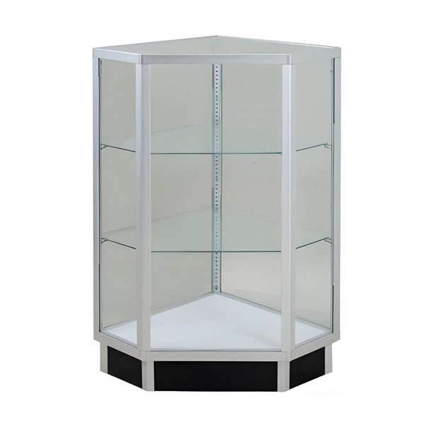 SILVER PENTAGON CORNER 38"(H) x 20"(D)