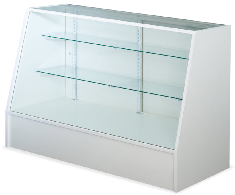 Trapezoid Full Vision Showcase White 48" & 70"