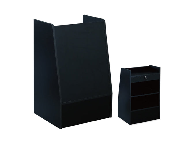 Trapezoid Cash Register Stand Black 24" L X 13.5" Top X 20" Bottom X 38" H