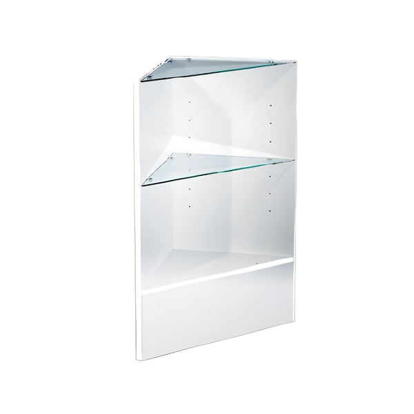 TRIANGLE CORNER WHITE 18"L x 18"W x 38"H