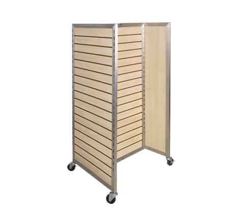 H-Unit Rolling Slatwall Merchandiser